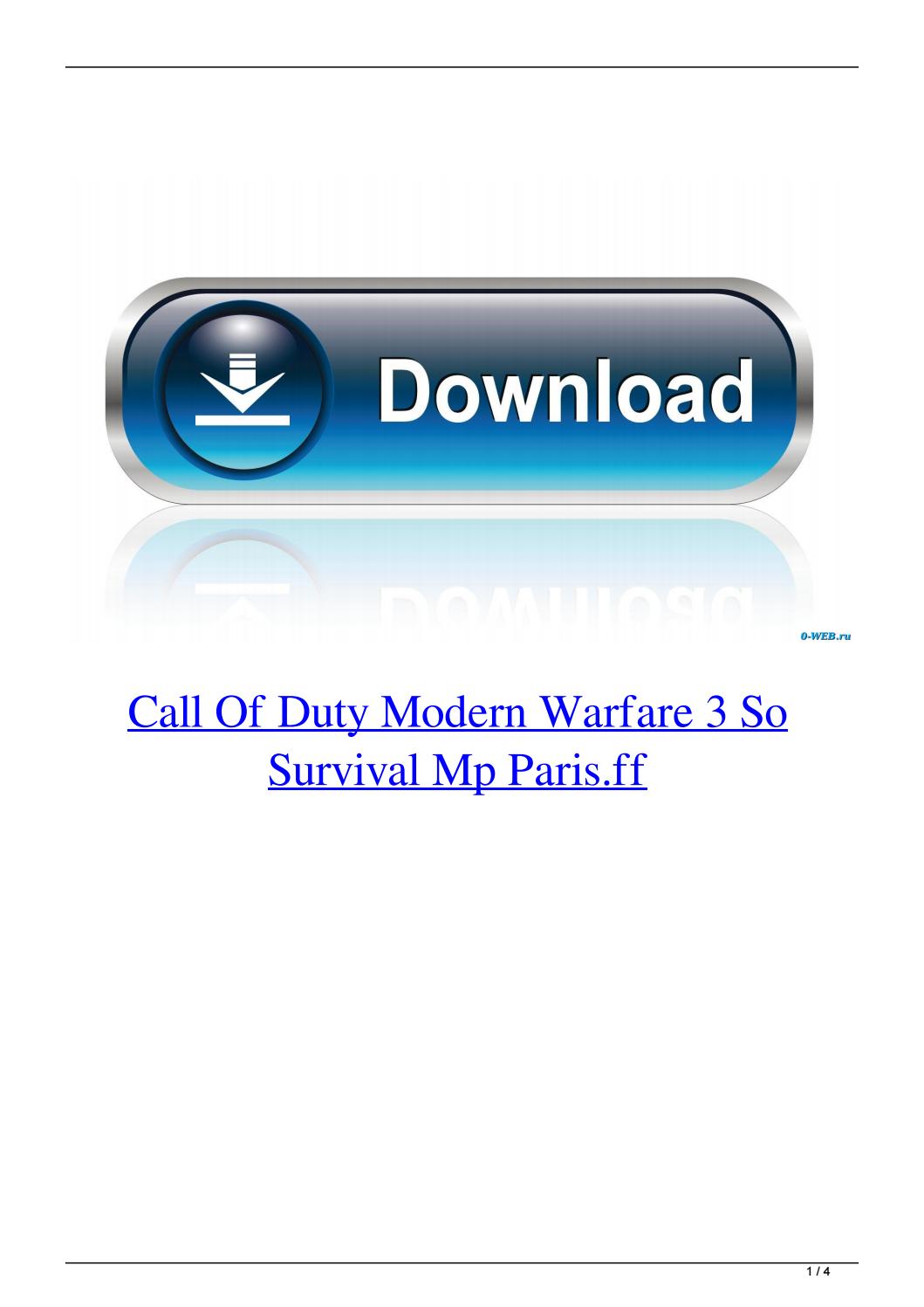 call of duty mw3 survival cheats
